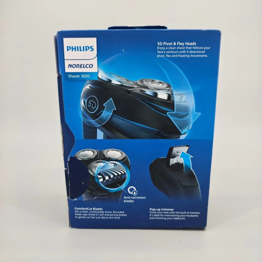 Philips Norelco Shaver 3600 Wet & Dry Electric Shaver 3000 Series Blue S3212/82